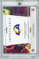 2022 Panini Impeccable Matthew Stafford #CCMST Canvas Creations 01/49 Autograph Football Card (ONLINE ORDER ONLY)