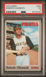 Graded 1970 Topps Roberto Clemente #350 Baseball Card PSA 5 Excellent (ONLINE ORDER ONLY)