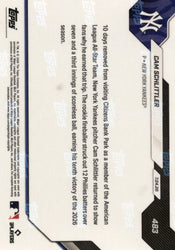 2026 Topps Now Cam Schlittler #483 Gold Foil /50 10th Victory of Season Comes with Dozen Ks New York Yankees Rookie RC Baseball Card (ONLINE ORDER ONLY)