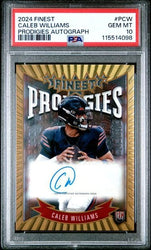 Graded 2024 Topps Finest Football Caleb Williams #PCW Prodigies Autograph Rookie RC Football Card PSA 10 Gem Mint (ONLINE ORDER ONLY)