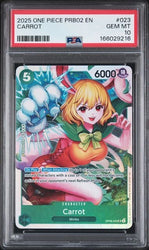 Graded 2025 One Piece EN Carrot #023 PRB02 Trading Card Game PSA 10 Gem Mint (ONLINE ORDER ONLY)