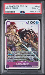Graded 2025 One Piece Gol.D.Roger #064 OP13 EN Trading Card Game PSA 10 Gem Mint (ONLINE ORDER ONLY)