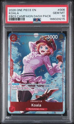 Graded 2026 One Piece Koala #006 EB03 Campaign Dash Pack EN Trading Card Game PSA 10 Gem Mint (ONLINE ORDER ONLY)
