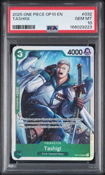 Graded 2025 One Piece Tashigi #032 OP10 EN Trading Card Game PSA 10 Gem Mint (ONLINE ORDER ONLY)