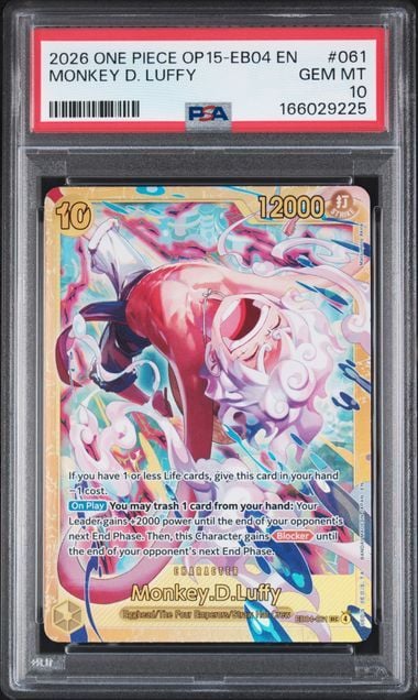 Graded 2026 One Piece Monkey D. Luffy #061 OP15 EB04 EN Trading Card Game PSA 10 Gem Mint (ONLINE ORDER ONLY)