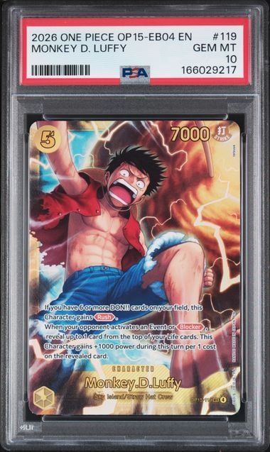 Graded 2026 One Piece Monkey D. Luffy #119 OP15 EB04 EN Trading Card Game PSA 10 Gem Mint (ONLINE ORDER ONLY)
