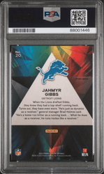 Graded 2023 Panini Prizm Jahmyr Gibbs #20 Prizmatic Green Wave Rookie RC Football Card PSA 10 Gem Mint (ONLINE ORDER ONLY)