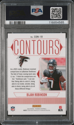 Graded 2023 Panini Phoenix Bijan Robinson #CON18 Contours Rookie RC Football Card PSA 10 Gem Mint (ONLINE ORDER ONLY)
