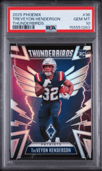 Graded 2025 Panini Phoenix TreVeyon Henderson #36 Thunderbirds Rookie RC Football Card PSA 10 Gem Mint (ONLINE ORDER ONLY)