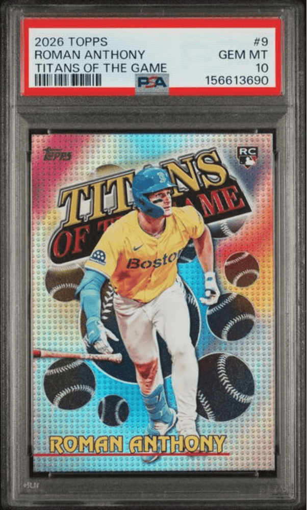 Graded 2026 Topps Roman Anthony #9 Titans of the Game Rookie RC Baseball Card PSA 10 Gem Mint (ONLINE ORDER ONLY)