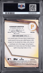 Graded 2025 Topps Bowman's Best Konnor Griffin #TP27 Top Prospects Refractor Rookie RC Baseball Card PSA 10 Gem Mint (ONLINE ORDER ONLY)