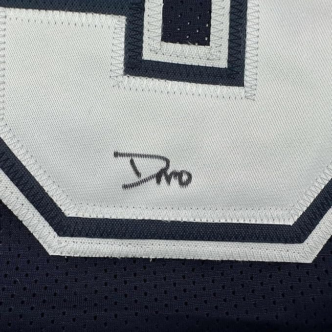 Framed Autographed/Signed DeMarvion 35x39 Overshown Dallas Blue Football Jersey JSA COA