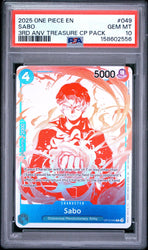 Graded 2025 One Piece Sabo #049 Trading Card Game PSA 10 Gem Mint (ONLINE ORDER ONLY)