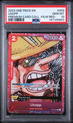 Graded 2023 One Piece Usopp #002 ST01 Premium Card Collection Film Red Trading Card Game PSA 10 Gem Mint (ONLINE ORDER ONLY)