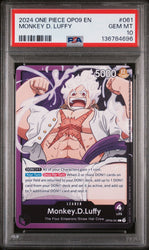 Graded 2024 One Piece Monkey D. Luffy #061 OP09 EN Trading Card Game PSA 10 Gem Mint (ONLINE ORDER ONLY)