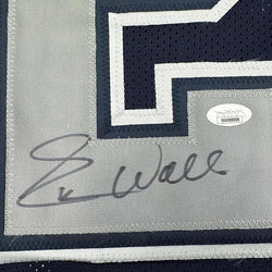 Framed Autographed/Signed Everson Walls 35x39 Dallas Blue Football Jersey JSA COA
