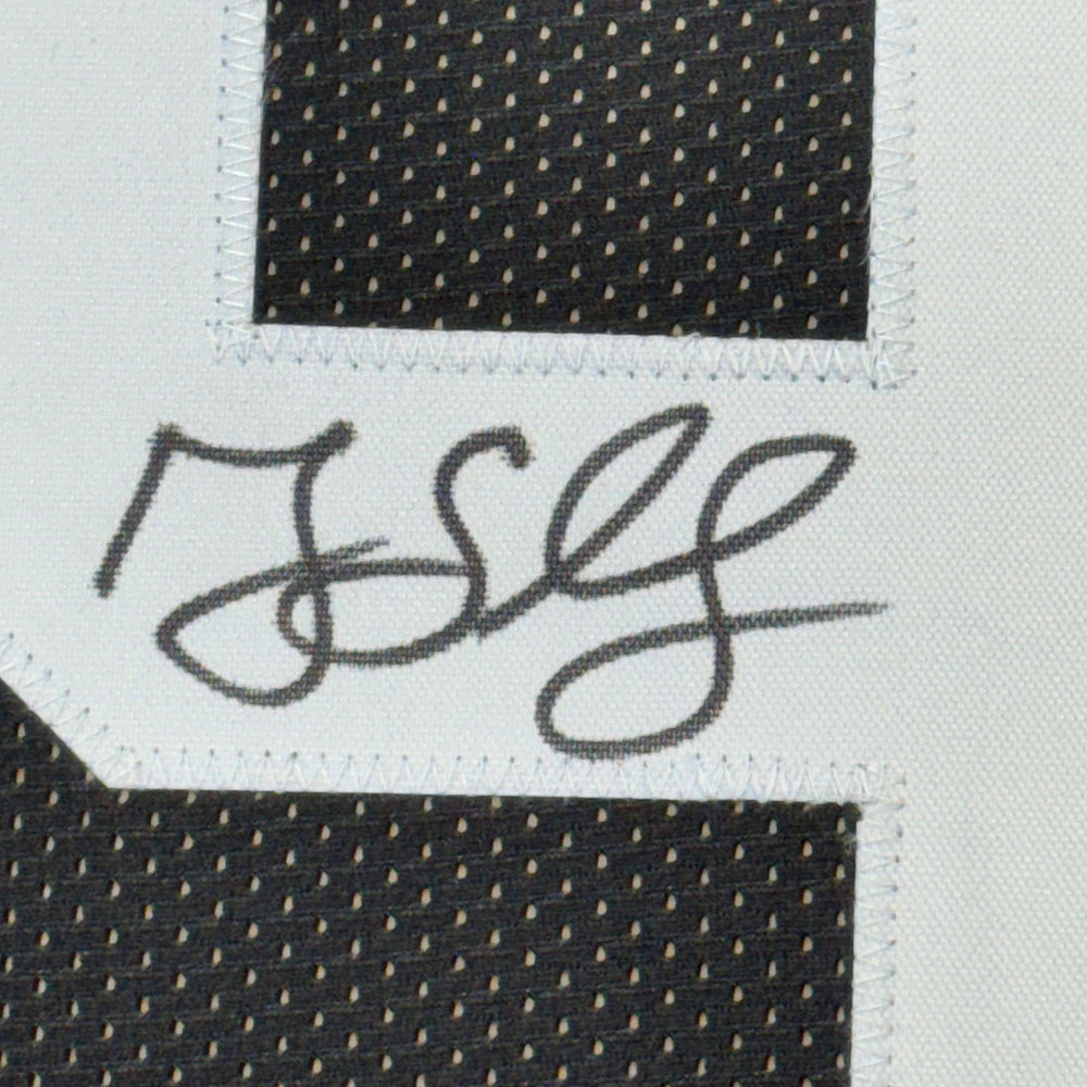 Framed Autographed/Signed Greg Lloyd 35x39 Pittsburgh Black Football Jersey Beckett BAS COA