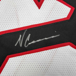 Framed Autographed/Signed Nico Collins 35x39 Houston White Football Jersey JSA COA