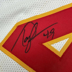 Framed Autographed/Signed Tony Richardson 35x39 Kansas City White Football Jersey JSA COA