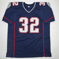 Autographed/Signed Antowain Smith 2x SB Champ New England Blue Football Jersey JSA COA