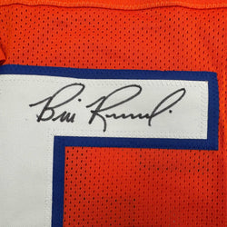 Autographed/Signed Bill Romanowski Denver Retro Orange Football Jersey Beckett BAS COA