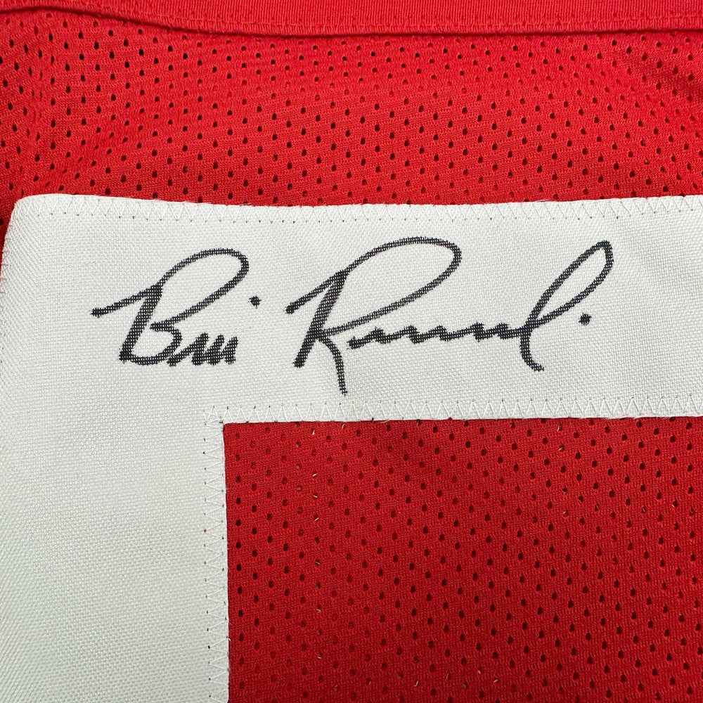 Autographed/Signed Bill Romanowski San Francisco Red Football Jersey Beckett BAS COA