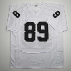 Autographed/Signed Brock Bowers Las Vegas Oakland White Football Jersey Beckett BAS COA
