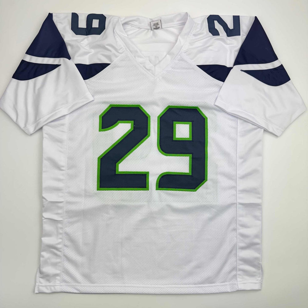 Autographed/Signed Earl Thomas III Seattle White Football Jersey Beckett BAS COA