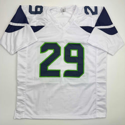 Autographed/Signed Earl Thomas III Seattle White Football Jersey Beckett BAS COA