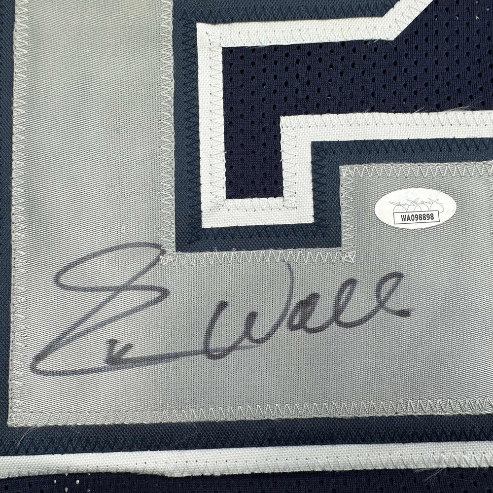 Autographed/Signed Everson Walls Dallas Blue Football Jersey JSA COA