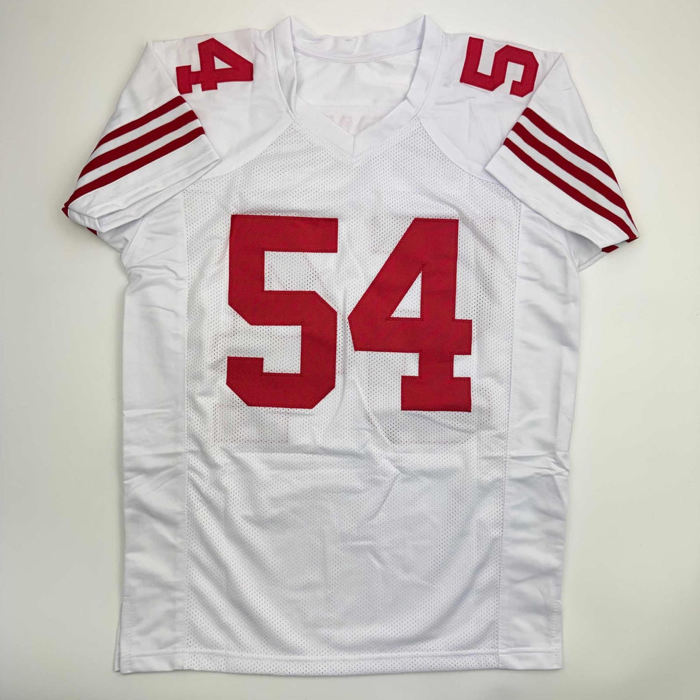 Autographed/Signed Fred Warner San Francisco White Football Jersey Beckett BAS COA