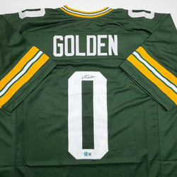 Autographed/Signed Matthew Golden Green Bay Green Football Jersey Beckett BAS COA