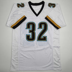 Autographed/Signed Maurice Jones-Drew Jacksonville White Football Jersey Beckett BAS COA