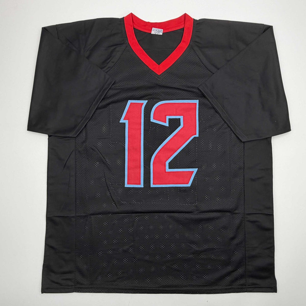 Autographed/Signed Nico Collins Houston H-Town Black Football Jersey JSA COA
