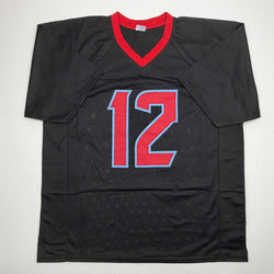 Autographed/Signed Nico Collins Houston H-Town Black Football Jersey JSA COA