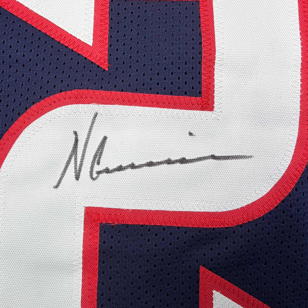 Autographed/Signed Nico Collins Houston Blue Rookie Football Jersey JSA COA