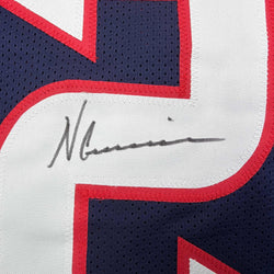Autographed/Signed Nico Collins Houston Blue Rookie Football Jersey JSA COA