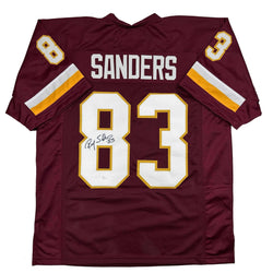 Autographed/Signed Ricky Sanders Washington Burgundy Football Jersey JSA COA