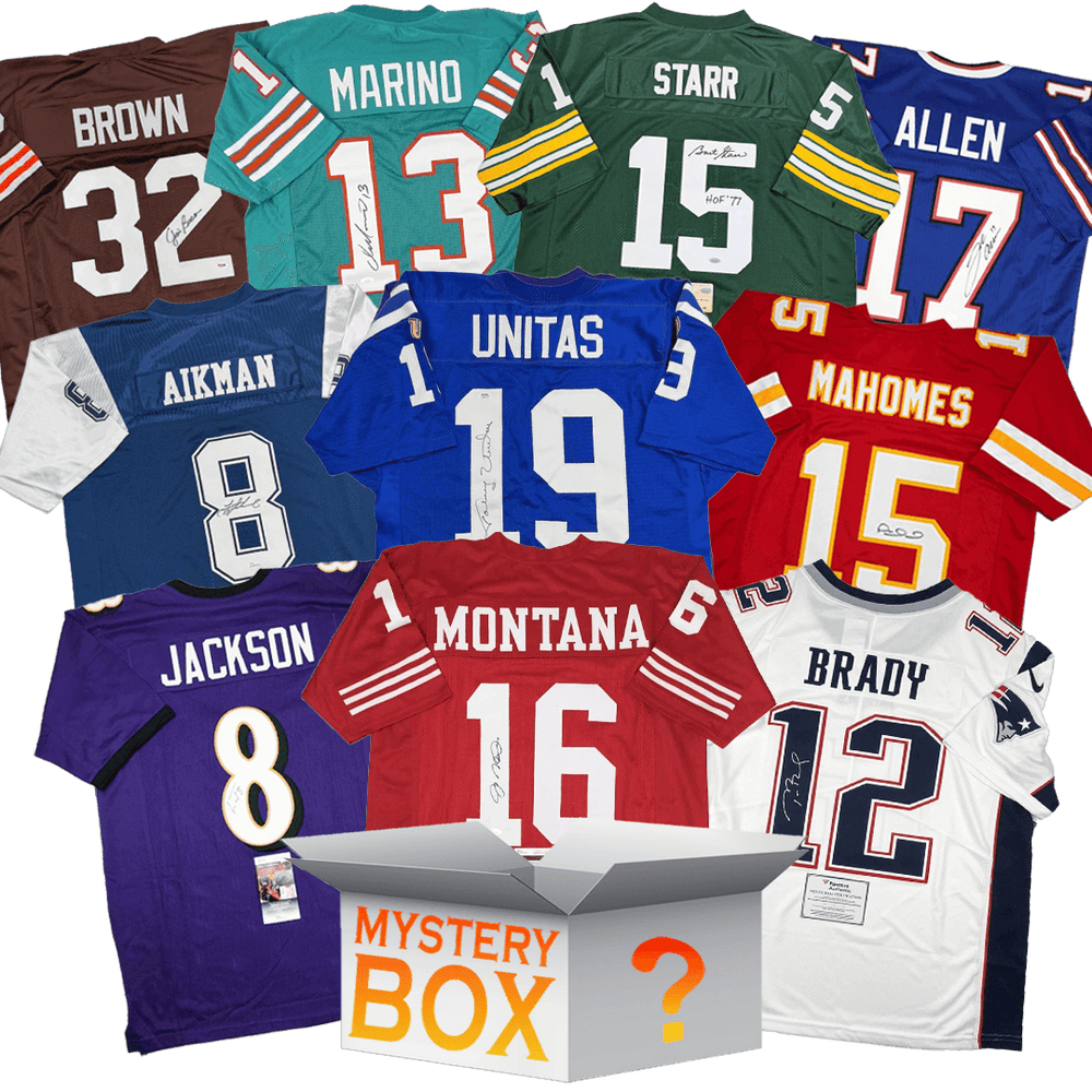 All-Time Pro Bowler Autographed/Signed Football Jersey Mystery Box with PSA JSA or Beckett COA
