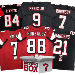 Autographed/Signed Atlanta Football Jersey Mystery Box with PSA JSA or Beckett COA