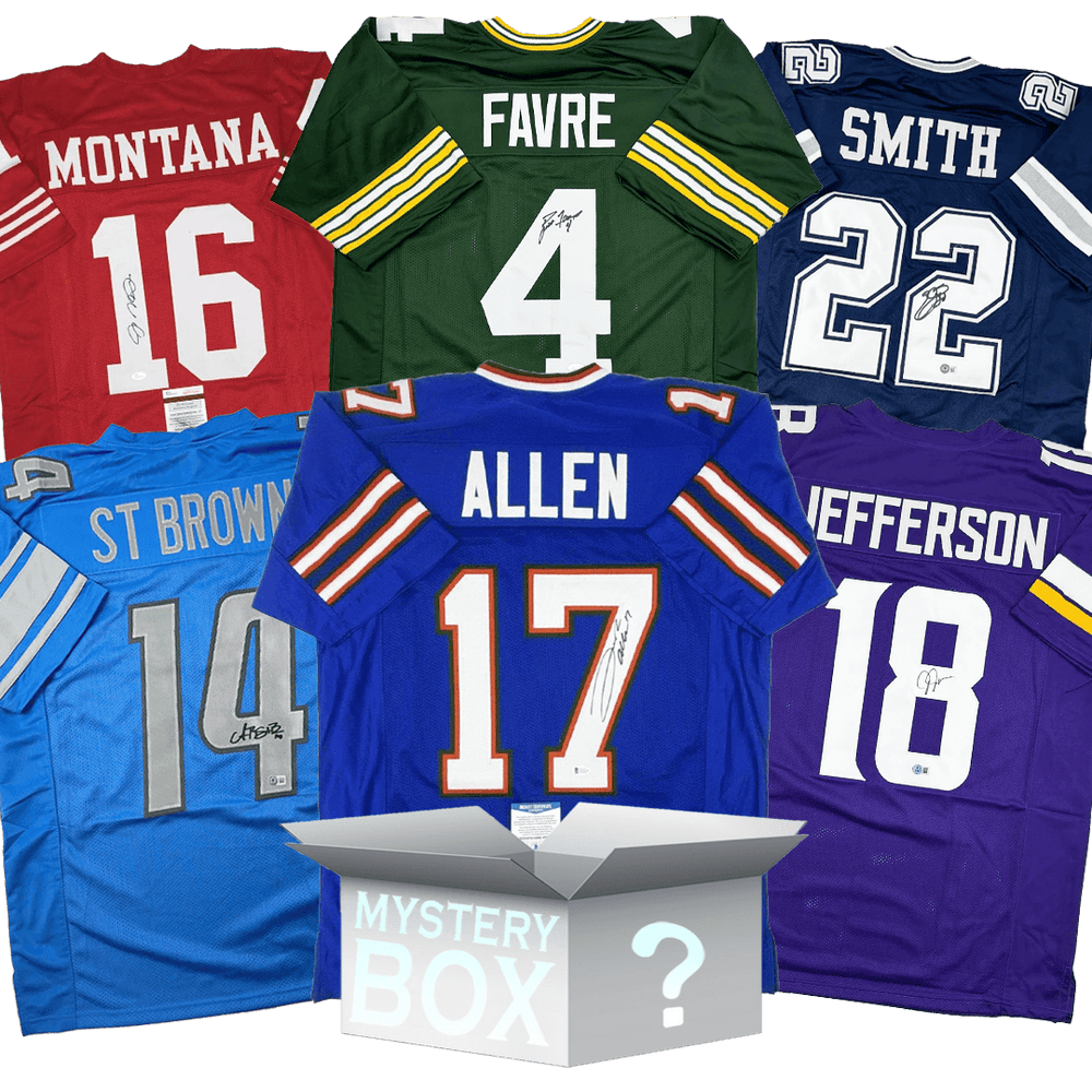 Random Autographed/Signed Football Jersey Mystery Box with PSA JSA or Beckett COA (ONLINE ORDER ONLY)