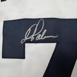 Framed Autographed/Signed Dean Palmer 35x39 Detroit White Baseball Jersey Beckett BAS COA (ONLINE ORDER ONLY)