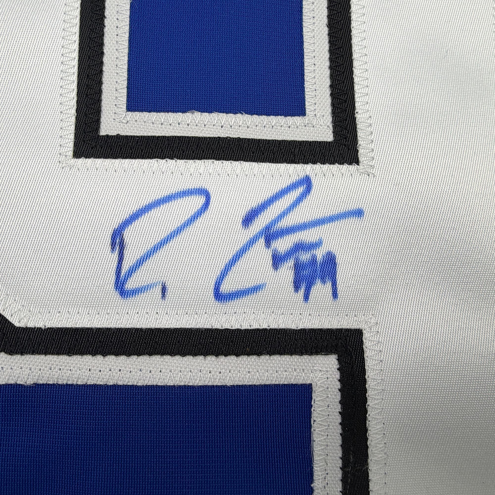 Autographed/Signed Ross Colton Tampa Bay Blue Hockey Jersey Beckett BAS COA (ONLINE ORDER ONLY)