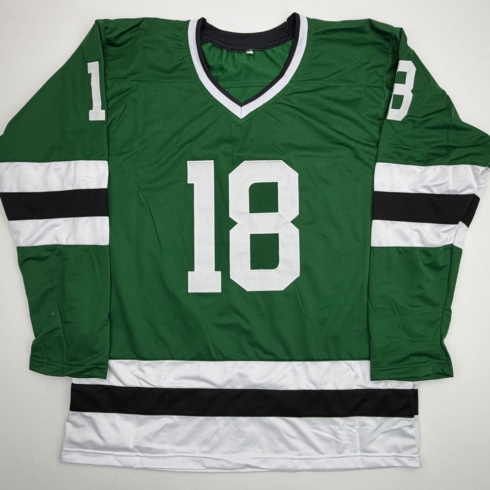 Autographed/Signed Sam Steel Dallas Green Hockey Jersey Beckett BAS COA (ONLINE ORDER ONLY)