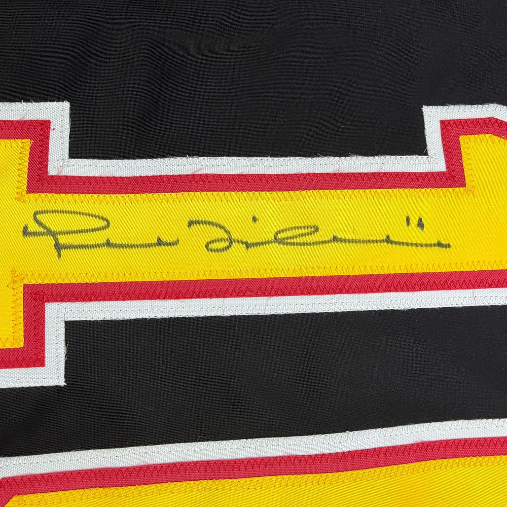 Autographed/Signed Trevor Linden Vancouver Black Hockey Jersey Beckett BAS COA (ONLINE ORDER ONLY)