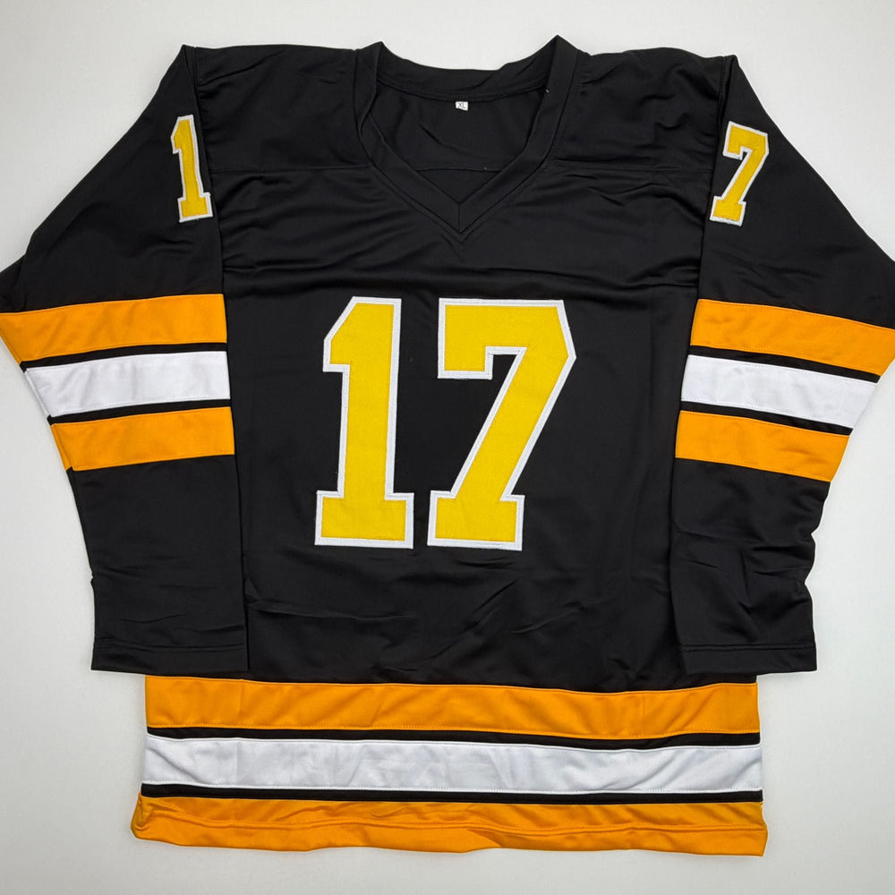 Autographed/Signed Milan Lucic Boston Black Hockey Jersey Beckett BAS COA (ONLINE ORDER ONLY)