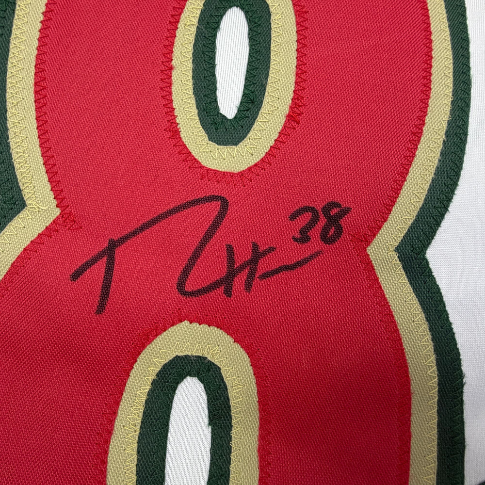 Autographed/Signed Ryan Hartman Minnesota White 25th Anniversary Hockey Jersey Beckett BAS COA (ONLINE ORDER ONLY)