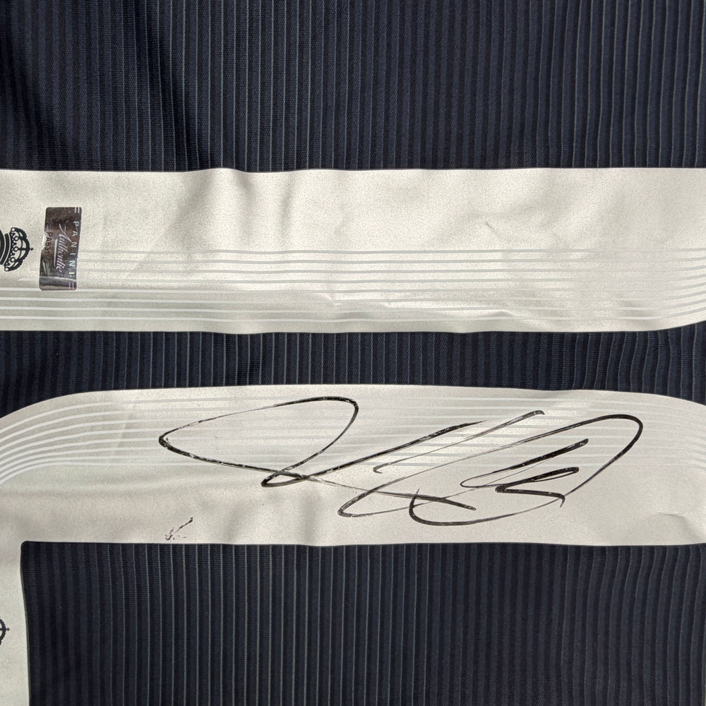 Autographed/Signed Kylian Mbappe Real Madrid Navy Blue Soccer Jersey Panini Authentic COA (ONLINE ORDER ONLY)