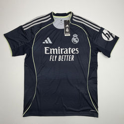 Autographed/Signed Kylian Mbappe Real Madrid Navy Blue Soccer Jersey Panini Authentic COA (ONLINE ORDER ONLY)
