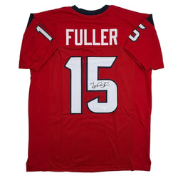 Autographed/Signed Will Fuller Houston Red Football Jersey JSA COA (ONLINE ORDER ONLY)